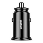 Baseus Încărcător auto inteligent circular 2x USB QC3.0 Quick Charge 3.0 SCP AFC 30W negru (CCALL-YD01)
