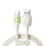 Cablu USB-A Joyroom S-A53 3A - Lightning cu vârf fluorescent 2m - Bej