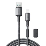 Joyroom S-A50 Unlimited Series 3A USB-A - Cablu Lightning cu organizator magnetic 1,2 m - gri