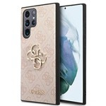 Husa GUESS Samsung Galaxy S22 Ultra 4G Big Metal Logo Pink Husă rigidă