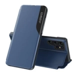 Husa Eco Leather View pentru Samsung Galaxy S25 Ultra cu clapa si suport - albastra