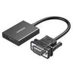 cablu Ugreen Cablu adaptor VGA (mascul) - HDMI (femelă) 0,15 m negru (CM513)