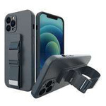 Coardă case gel husa cu lanț cu lanț lanyard lanyard sac iPhone XR albastru marin