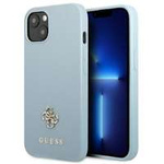 Husa Apple iPhone GUESS 13 Mini Saffiano 4G Small Metal Logo Blue Hardcase
