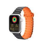 StrapArmor strap Apple Watch magDux Ducis Strap ( Versiune) SE, 8, 8, 7, 6, 5, 4, 3, 2, 1 (41, 40, 38 mm) brățară din silicon netic negru-portocaliu