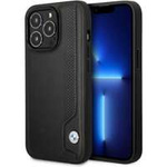 Husa iPhonecase BMW 14 Pro Max 6.7" negru/negru Hard Leather Blue Dots