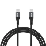 Dudao L3CC USB-C - USB-C 60W 2m cablu impletit - negru