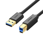 Cablu USB 3.0 A-B UGREEN US210 pentru imprimantă, 1m (negru)