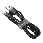 Baseus Cafule Cablu de nailon de înaltă rezistență USB / Lightning QC3.0 1.5A 2M negru (CALKLF-CG1)