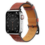 Strap strap Apple Watch Curea din piele SE, 8, 7, 6, 5, 4, 3, 2, 1 (41, 40, 38 mm) brățară de culoare roșie