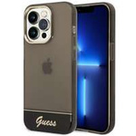 Husa Apple iPhone GUESS 14 Pro negru translucid negru tarecase