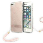 Husa GUESS Apple iPhone  SE 2022 SE 2020 7 8 4G Print Strap Pink Hardcase