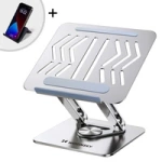 Suport laptop Wozinsky WRS-CPY84SS din aluminiu + Gratuit! suport smartphone - argintiu