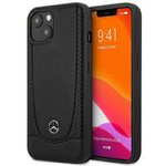 Husa iPhonecase Mercedes 14 Plus 6.7" negru/negru piele tare Urban