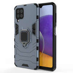 Inel Armor blindat hibrid husa capac + magnetic suport Samsung Galaxy A22 4G albastru