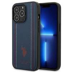 Husa iPhone US Polo USHCP14XPFAV 14 Pro Max 6.7" navy/navy blue Leather Stitch