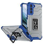Inel de cristal Case hibrid blindat husa husă + magnetyczny suport Samsung Galaxy S22+ (S22 Plus) albastru