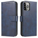 Mag Case husa iPhone net 14 Pro Max flip capacul de acoperire portofel stand albastru