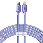 Baseus crystal shine series fast charging data cable USB Type C to Lightning 20W 2m purple (CAJY000305)