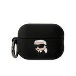 Karl Lagerfeld KLAP2RUNIKK Capac AirPods Pro 2 negru/negru silicon Karl Head 3D
