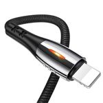 Cablu împletitură împletită USAMS Lightning U-Tone Power-off 2A Fast Charging 1.2m negru