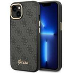 Husa Apple iPhone GUESS 14 Plus 4G Vintage Gold Logo Black Hardcase