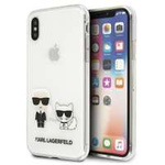 Husa KARL LAGERFELD Apple iPhone  Xs Max Transparent Karl &amp; Choupette Clear Hardcase
