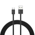 CABLU T-PHOX NETS TYPE-C NEGRU 2.4A ; PVC ; 1,2M