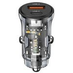 USAMS Charg. sam. 1xUSB+1xUSB-C C32 30W Fast Charge negru/negru CC164CC01 (US-CC164)