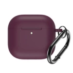 Husa din silicon pentru Airpods 4 cu carabina - visiniu