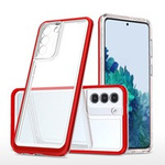 Clear 3in1 husa pentru Samsung Galaxy S21+ 5G (S21 Plus 5G) Capac de gel cu ramă roșie pentru Samsung Galaxy S21+ 5G (S21 Plus 5G)