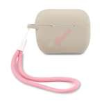 Husa GUESS Apple Acoperă AirPods Pro Cover Silicone Vintage GUACAPLSVSGP Gri Roz Case