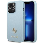 Husa Apple iPhone GUESS 13 13 13 Pro Saffiano 4G Small Metal Logo Blue Hardcase