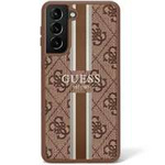 Husacase Guess GUHCS23LP4RPSW S23 Ultra S918 maro/maro tare 4G cu dungi imprimate Case