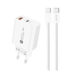 A6MaxL 20W USB-A USB-C încărcător de perete cu USB-C - cablu USB-C 1m - alb