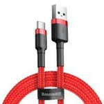 Baseus Cafule Cable Durable Nylon Braided Wire USB / USB-C QC3.0 3A 1M red (CATKLF-B09)
