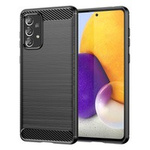 Carbon Case flexibil husa cover Samsung Galaxy A73 negru