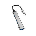 Dudao HUB 4in1 USB-C - 4x USB-A (3 x USB2.0 / USB3.0) 6.3cm negru (A16T)