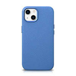 Case husa iPhone mag MagSafe iCarer Litchi Premium Leather 14 netic cu albastru deschis (WMI14220709-LB)
