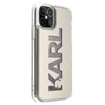 Case KARL LAGERFELD Apple iPhone 12 Pro Max 6,7 Mirror Liquid Glitter Karl KLHCP12LKLMLGR Silver Hardcase