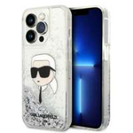 Husa Karl Lagerfeld iPhone 14 Pro Max 6.7" argintiu/argint greucase Glitter Karl Head