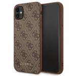 Husa GUESS Apple iPhone 11 4G Metal Gold Logo maro tarecase