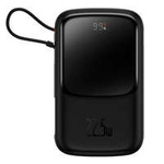 Baseus cabluriQpow Digital Display powerbank cu încărcare rapidă 10000mAh 22.5W QC/PD/SCP/FCP cu m USB-C integrat negru