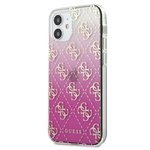Husa GUESS Apple iPhone 12 Mini 4G Gradient GUHCP12SPCU4GGPI Cazier dur roz