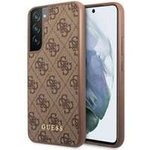 Husa case Guess GUHCS23SG4GFBR S23 S911 maro/maro maro tare 4G Metal Gold Logo Case