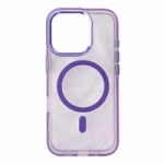 Glitter Case MagSafe pentru iPhone 16 Pro - mov cu sclipici