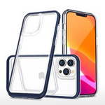 Clear 3in1 husa pentru iPhone 13 Pro Max capac de gel cu cadru albastru