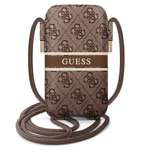 GUESS Handbag Apple iPhone 12 12 Pro 4G Stripe Brown Hardcase