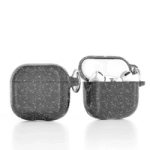 Husă cu sclipici pentru AirPods 4 - neagră