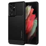 Husa SPIGEN Rugged Armor  Galaxy S21 Ultra Matte Black Case